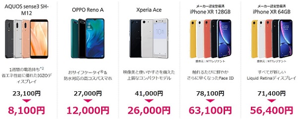 OCNモバイルの15000円割引きクーポン