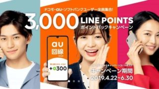 今だけLINEモバイルへMNP乗換えで3千円ポイント還元中
