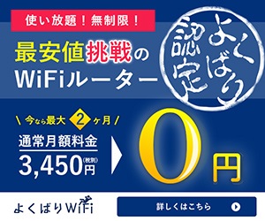 よくばりWiFiは2ヶ月無料